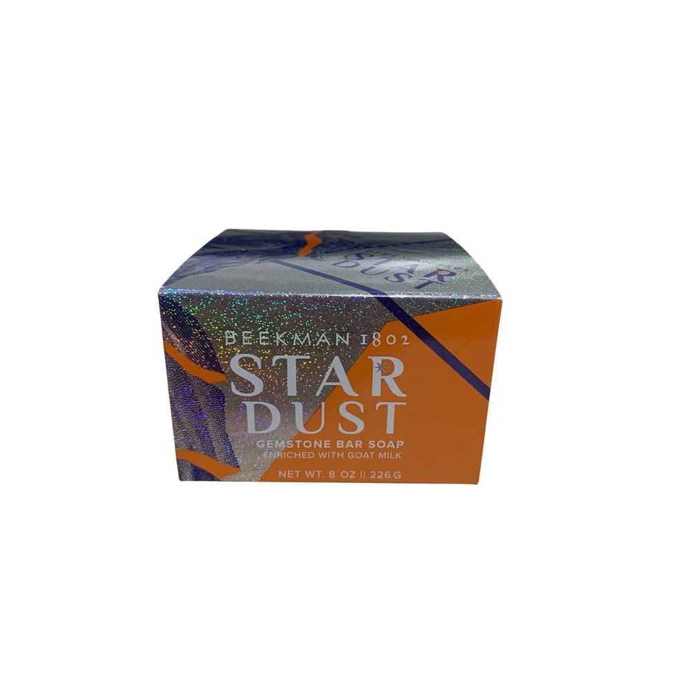 Beekman 1802 Star Dust Gemstone Bar Soap 8oz Goat Milk White Musk Jasmine Tea